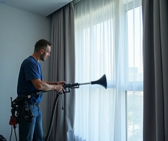 Professional commercial curtain cleaning process equipment Matty Curtain Cleaning eastlakes-nsw